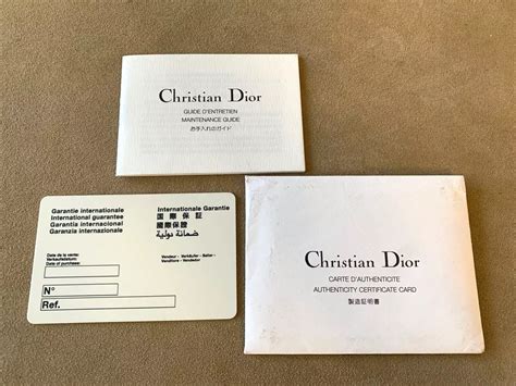 christian dior authenticity card|how to identify dior jewelry.